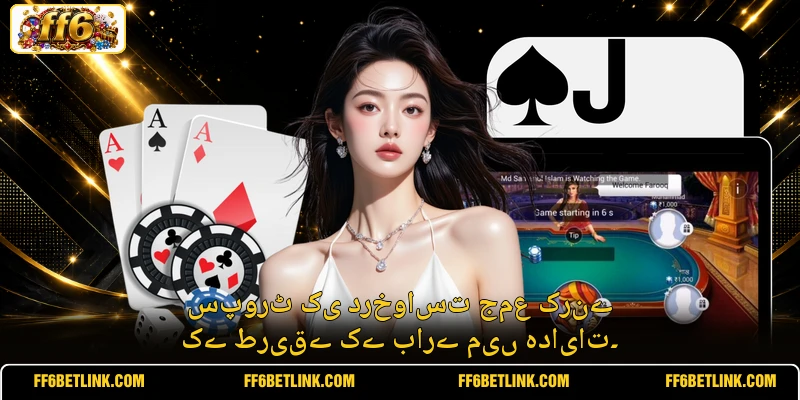 سپورٹ کی درخواست جمع کرنے کے طریقے کے بارے میں ہدایات۔